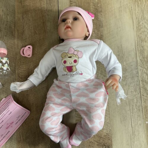 CHAREX Reborn Baby Doll Handmade Lifelike Realistic Vinyl Girl Doll, 18 inch (6922814423223)